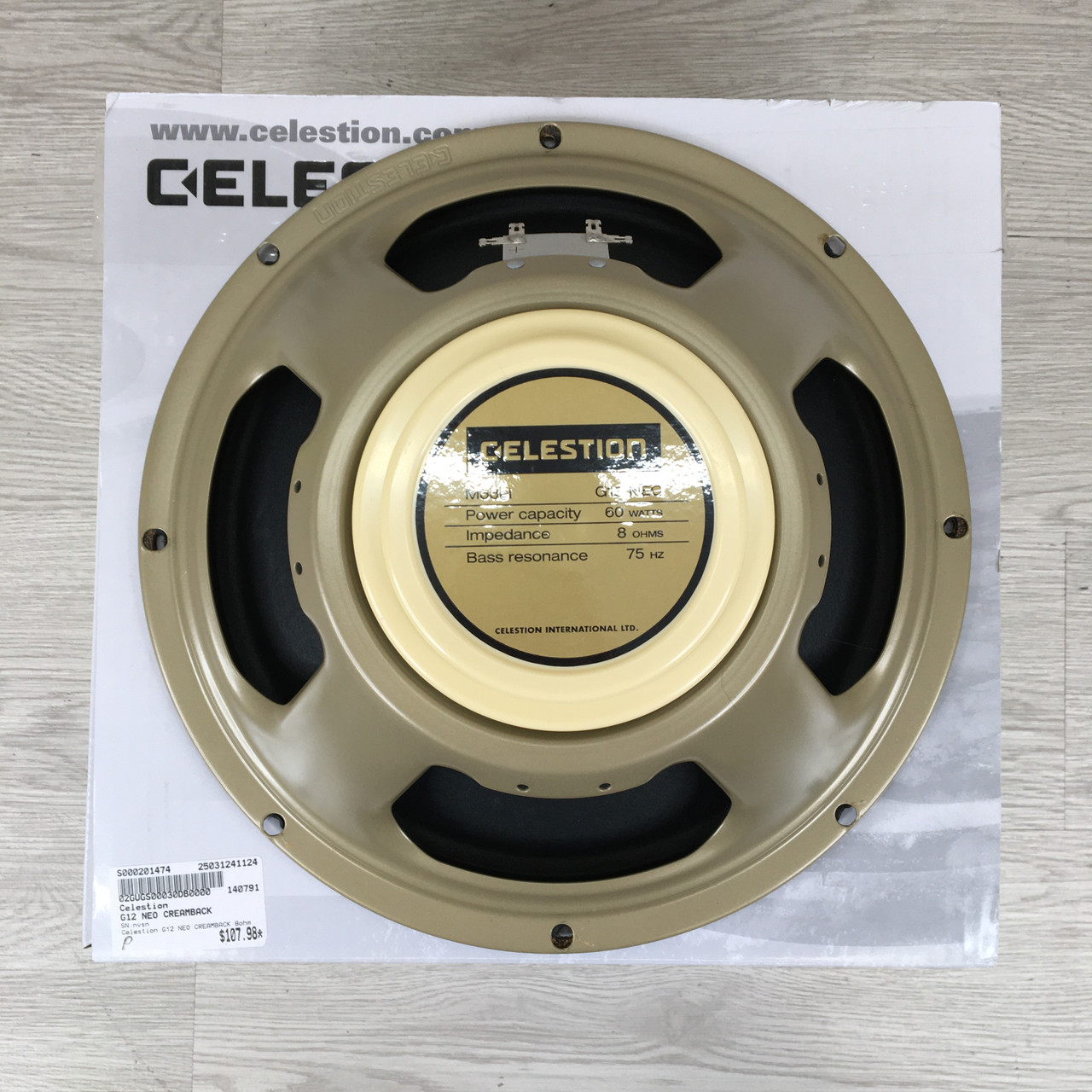 Used Celestion G12 NEO CREAMBACK 1 x 12 Guitar Speaker Cabinet 1 x 12