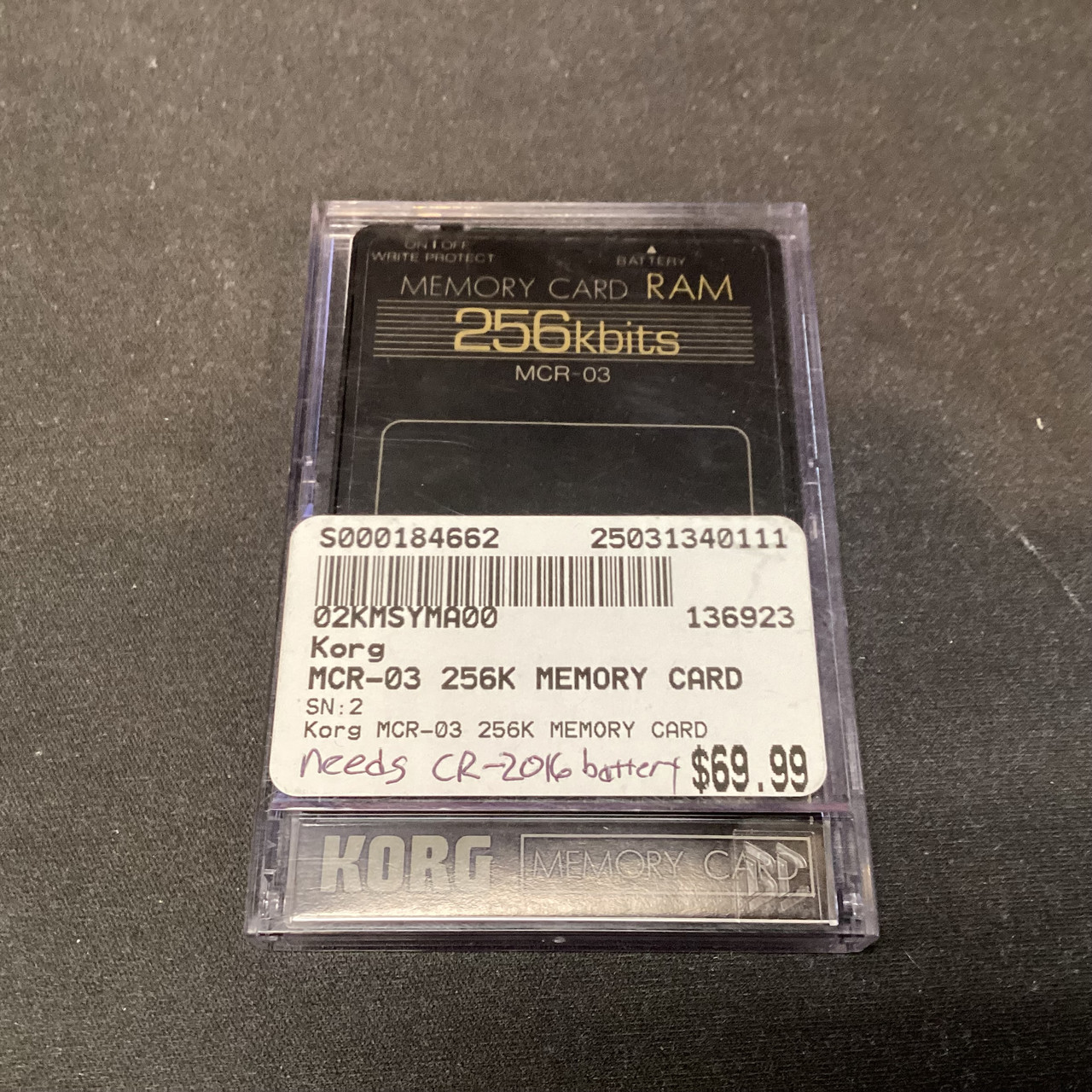 【KORG】MCR-03 メモリーカード 256kb KORG MCR-03 256k RAM Memory Card M1,M1r,T3,T2,T1,01/w,Wavestation