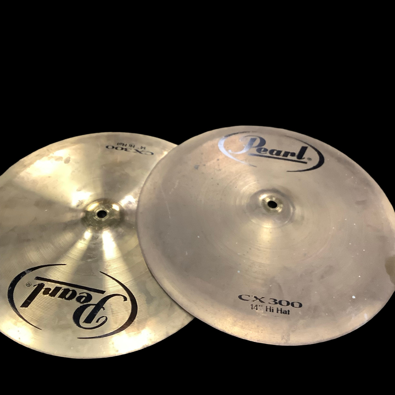 Used Pearl CX300 14 HI HATS Hi Hat Cymbals 14