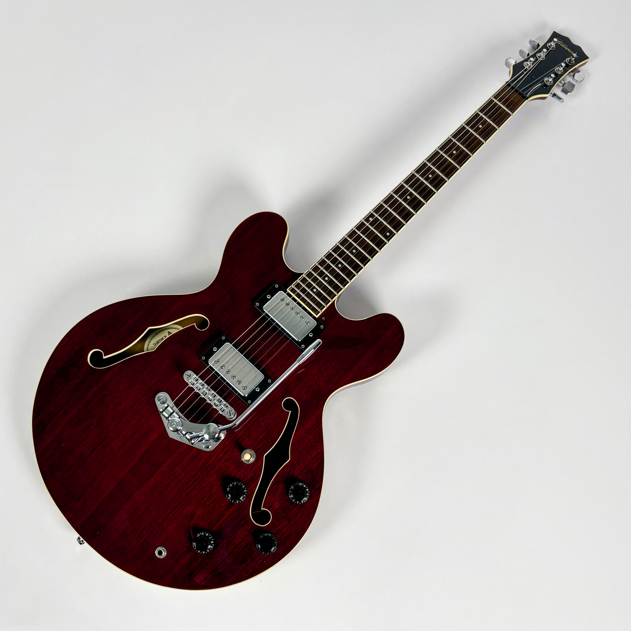 Used Samick SSAN 450 Semi-Hollow Electric Guitar Red 6-String