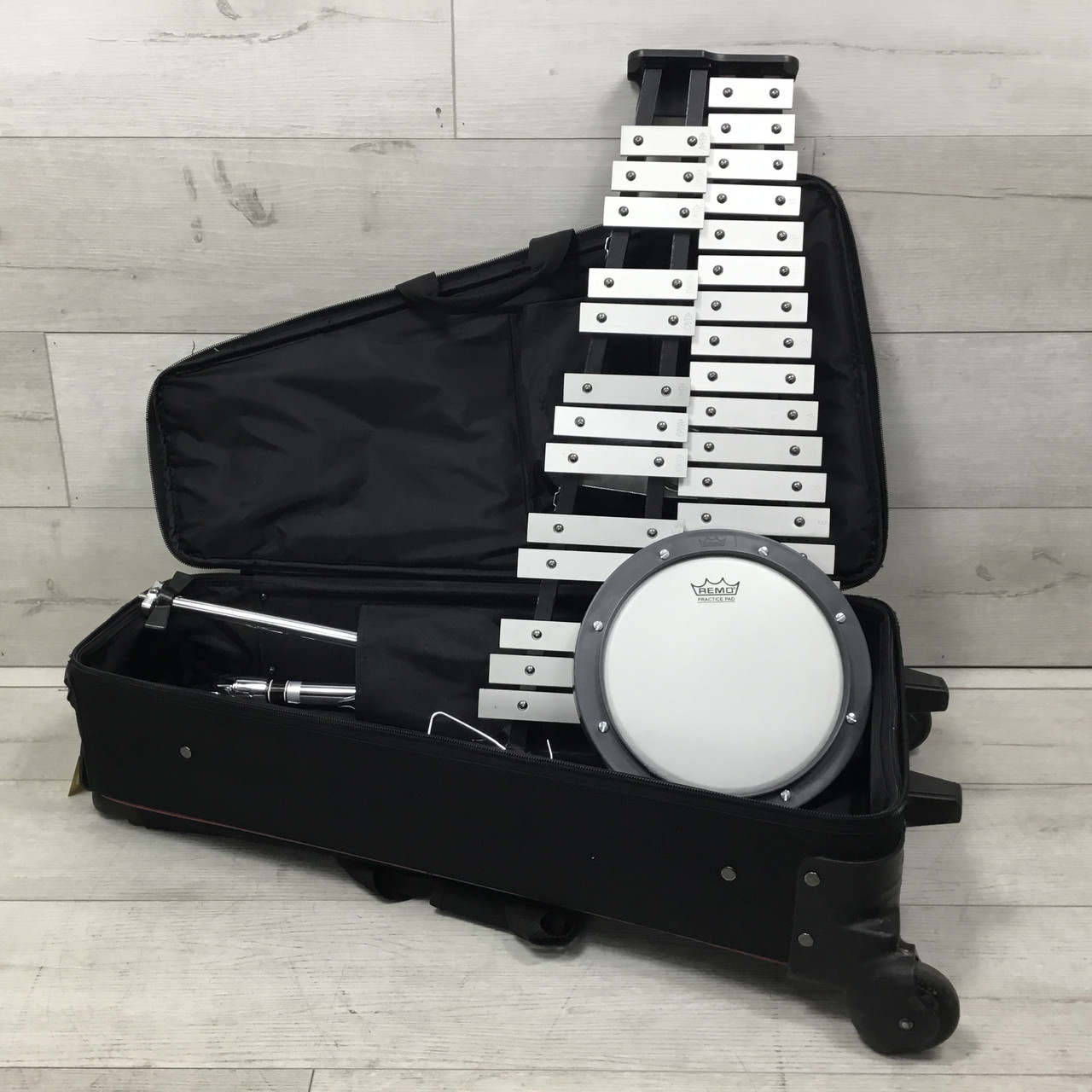 Used Pearl PK900C BELL SET WITH WHEELS Bell Kit in Hard Case