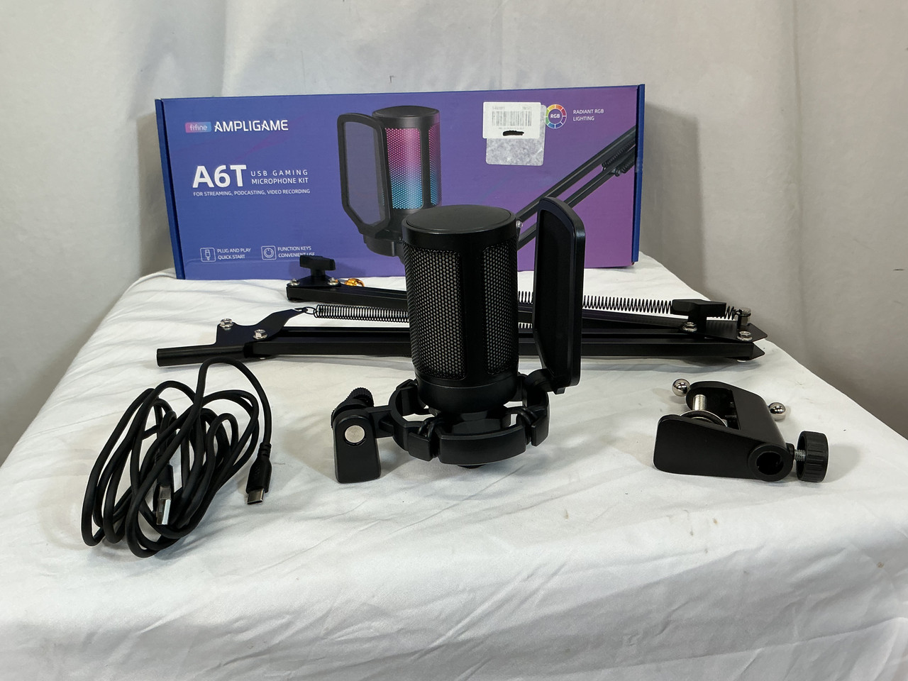Used FIFINE A6T AMPLIGAME USB MIC SET USB Microphone