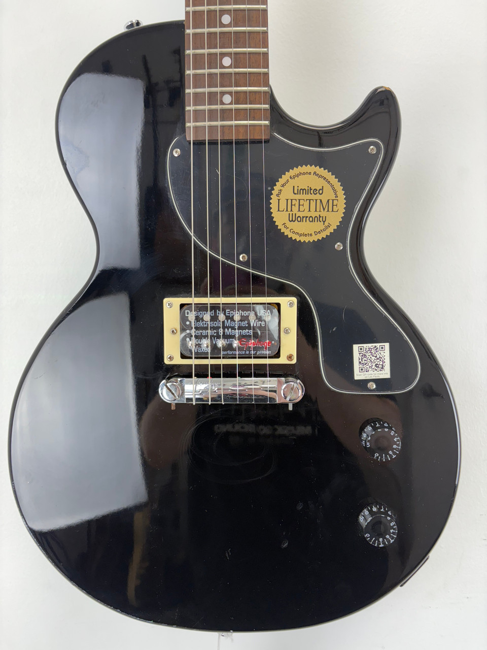 【美品】epiphone lespaul junior エボニーブラックつや消し 美品】epiphone lespaul junior エボニーブラックつや消し