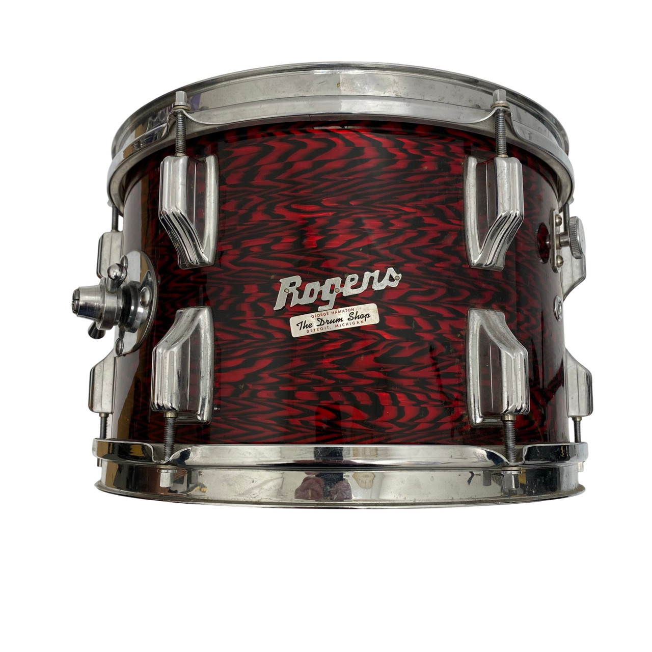 Used Rogers VINTAGE 60S 12X8 TOM RED PEARL ONYX Vintage Rack Tom