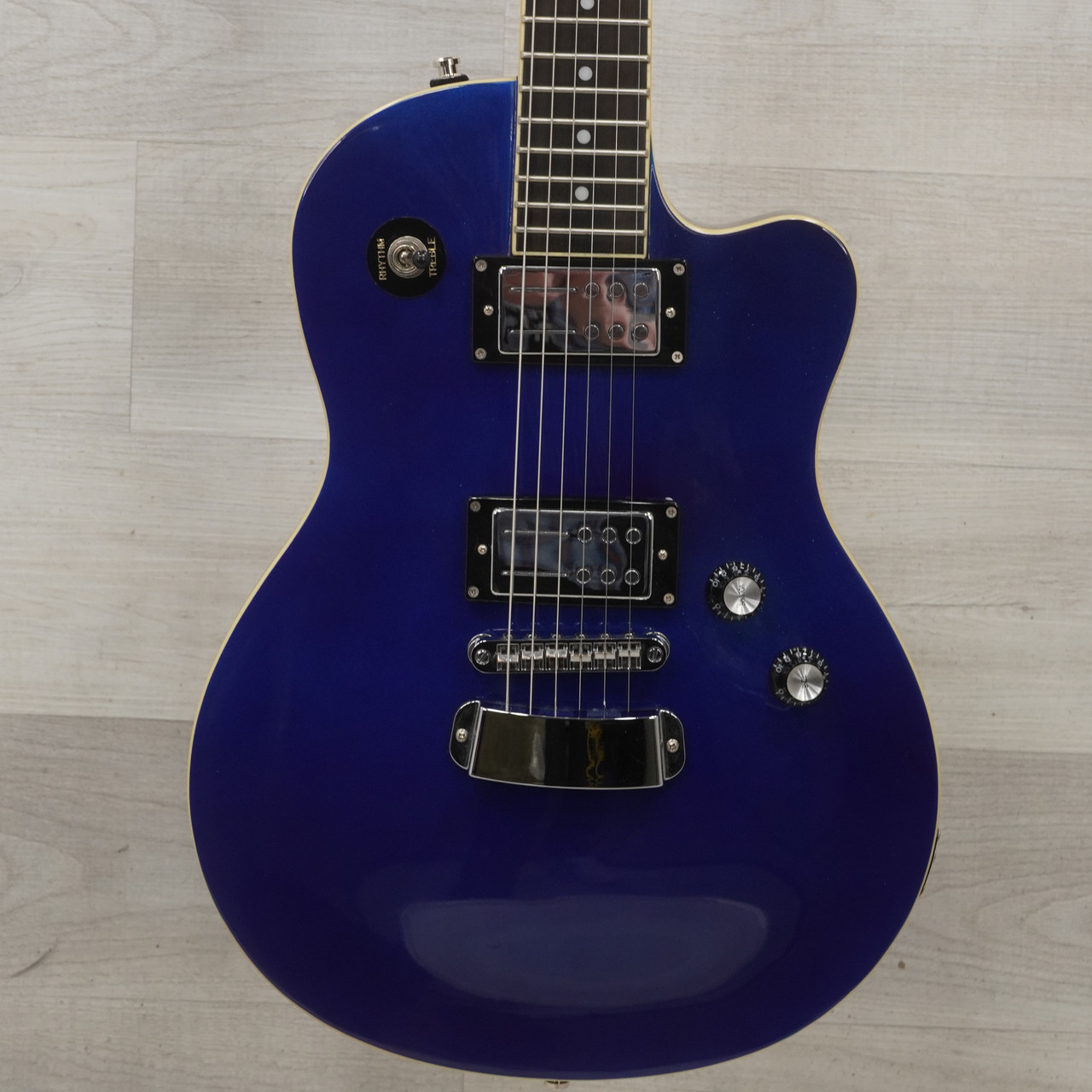 Used Hagstrom D2H LP Type Electric Guitar Blue 6-String