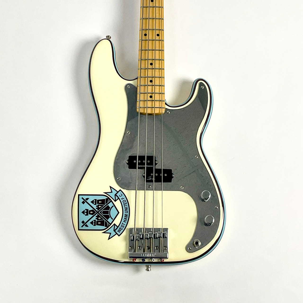 Used Fender STEVE HARRIS Precision Bass Guitar Olympic White 4-String