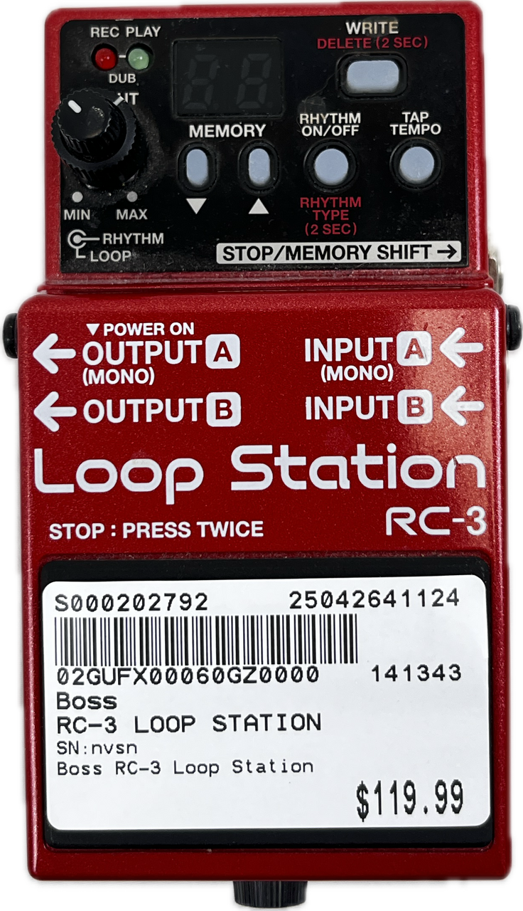 Used Boss RC-3 LOOP STATION Looper Pedal