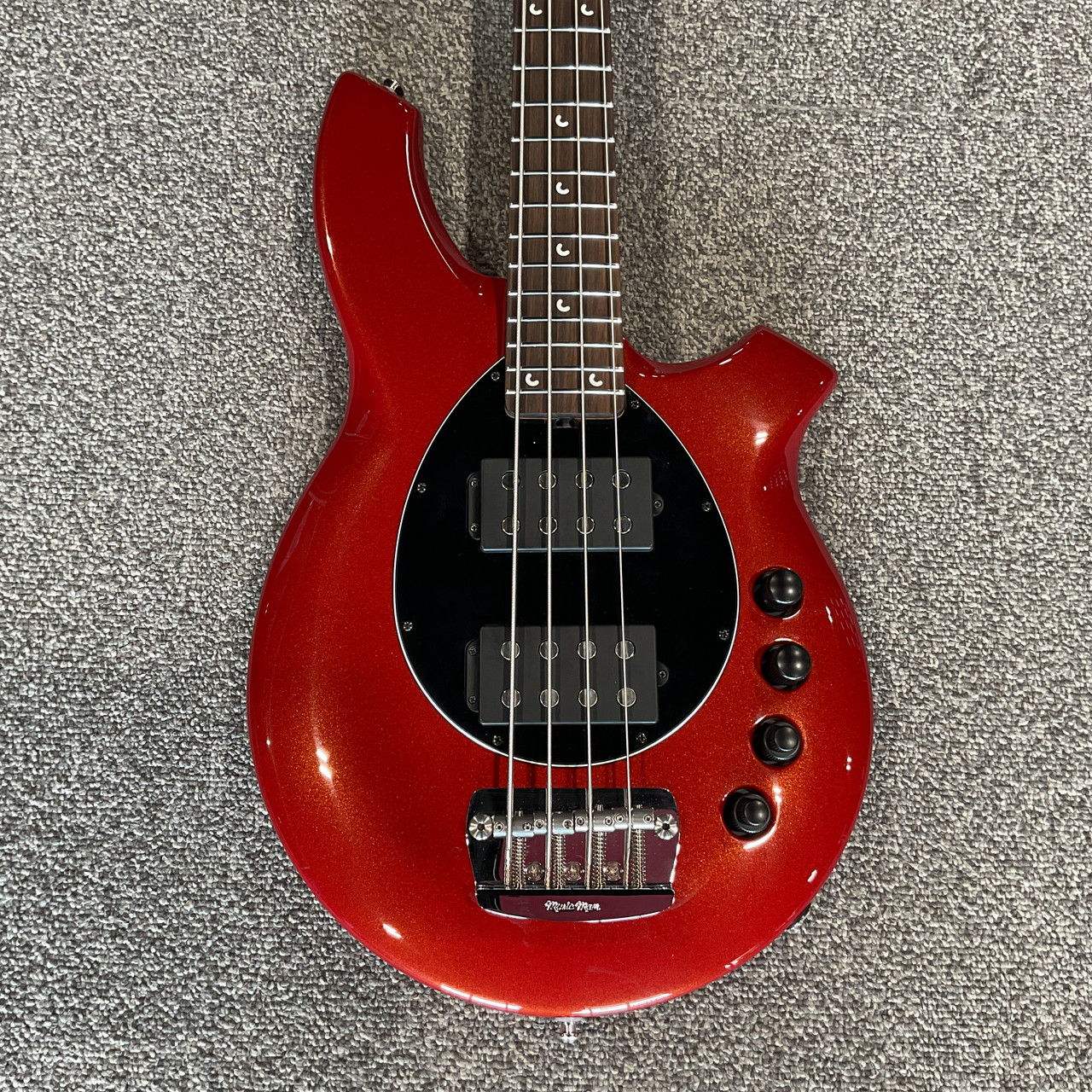 Used ERNIE BALL MUSIC MAN BONGO 4 HH Bass Guitar - Blood Orange