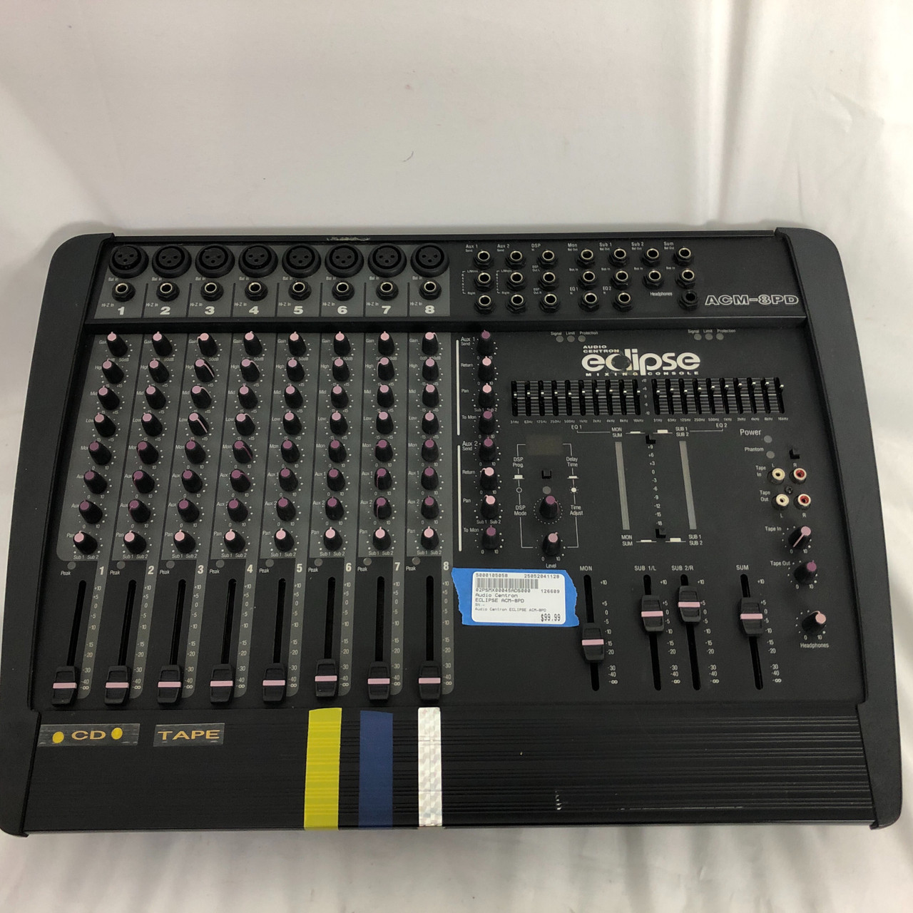 Used Audio Centron ECLIPSE ACM-8PD Powered Mixer