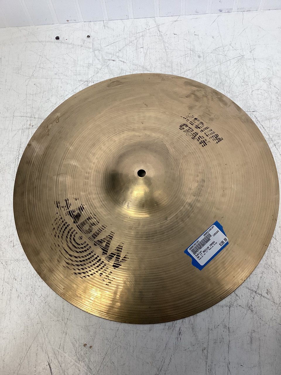 Used Sabian HH 17 MEDIUM CRASH Vintage Crash Cymbal 17
