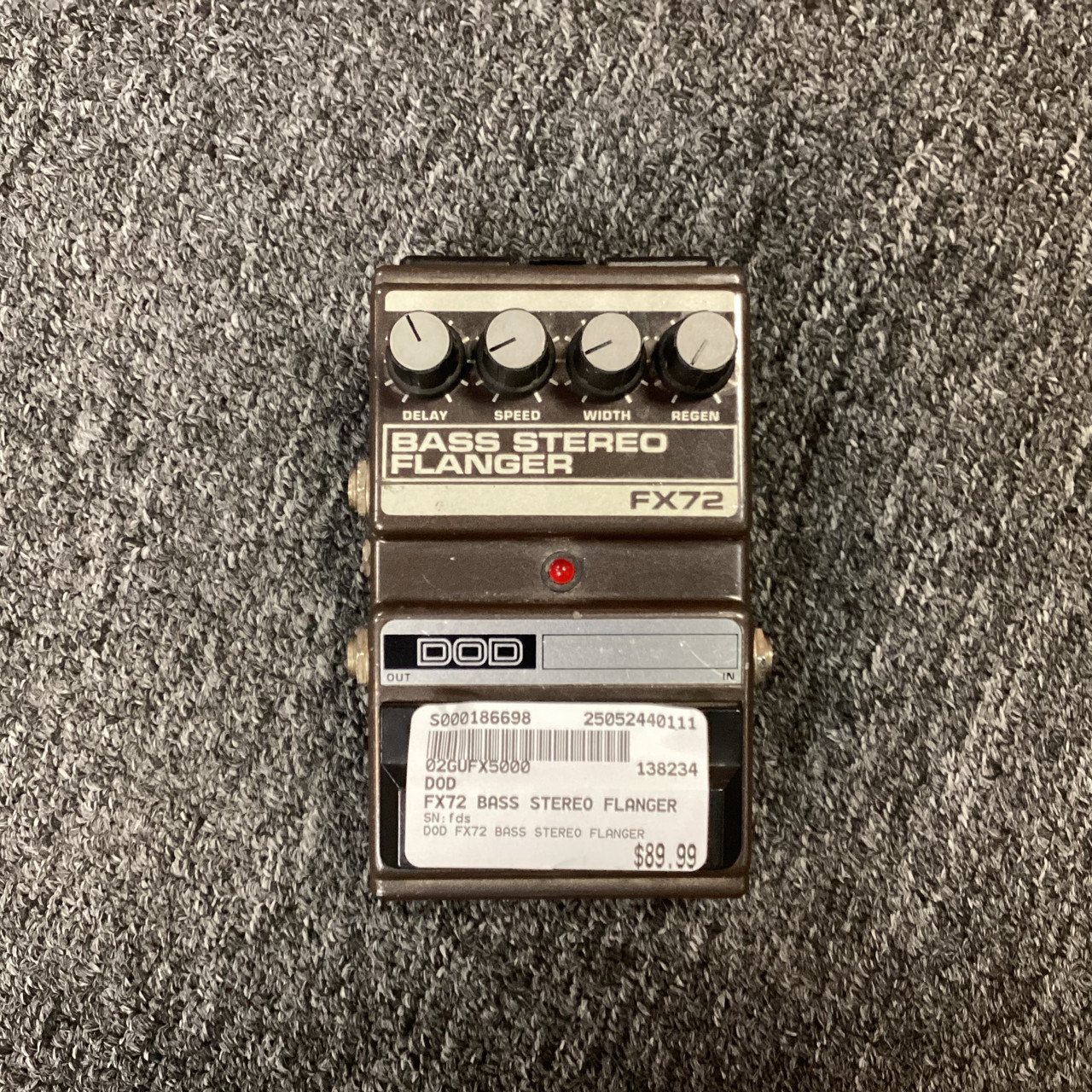 Used DOD FX72 BASS STEREO FLANGER Flanger Pedal