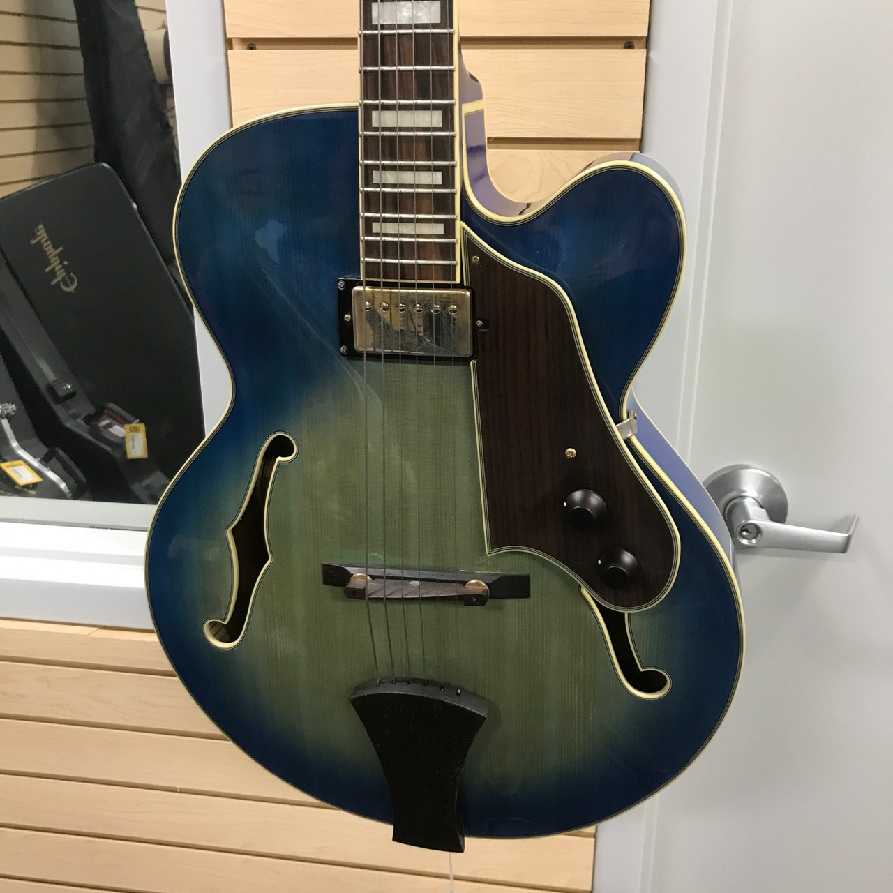 Used Ibanez AFJ91 Semi-Hollow Electric Guitar Blue 6-String