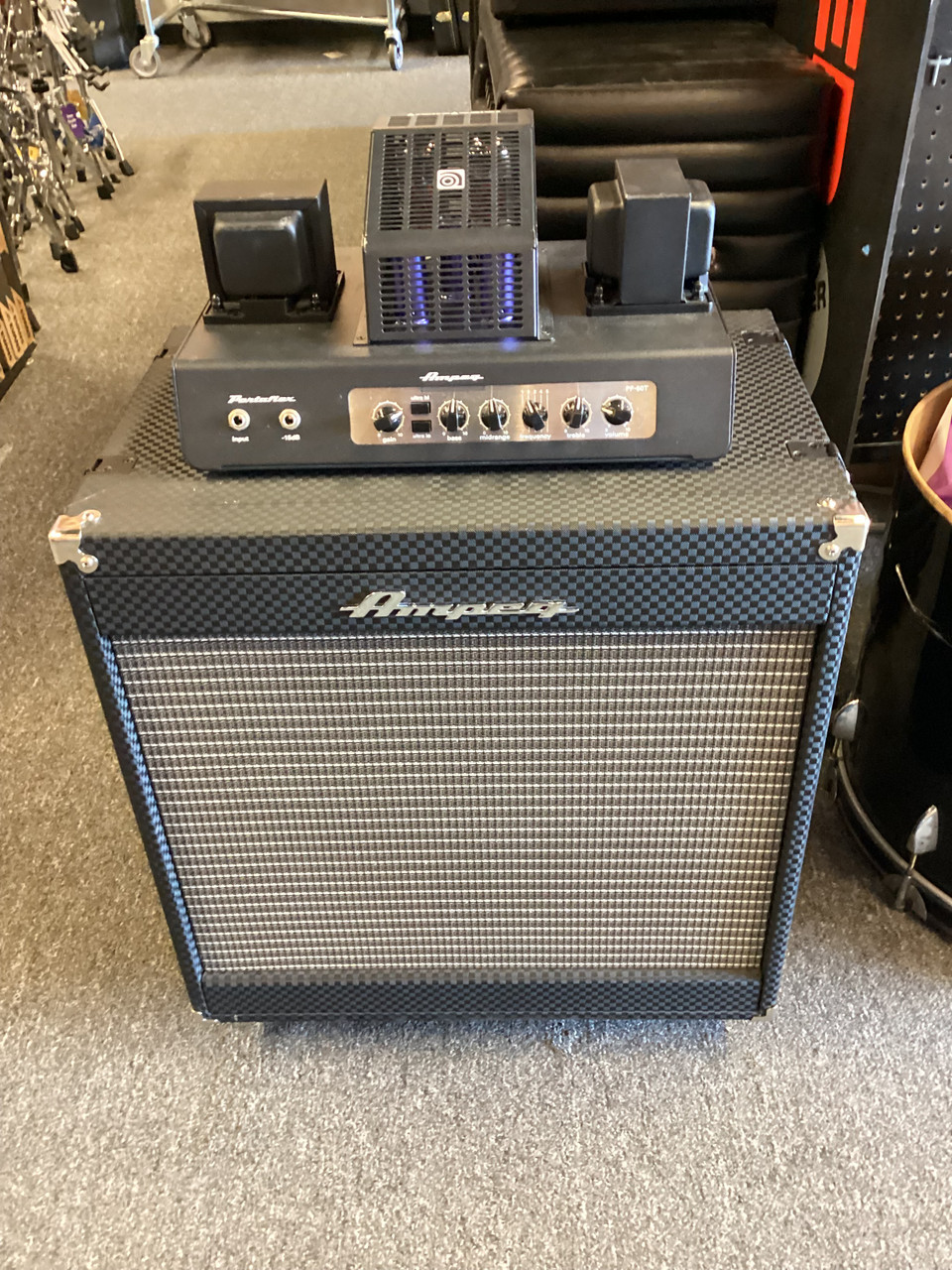 Used Ampeg PF-50T/PF-210HE Bass Amplifier Head