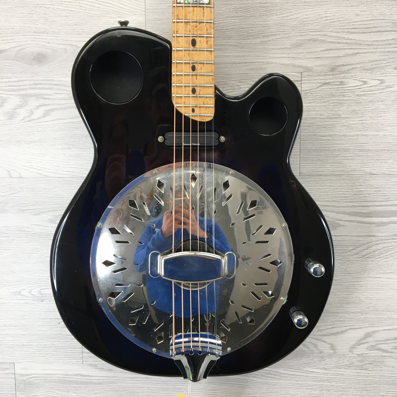 Used RON OATES RESONATOR GUITAR Electric Guitar Black 6-String