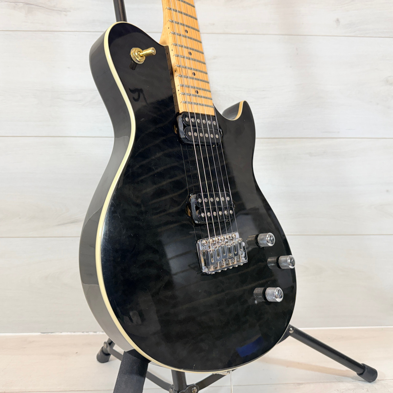 Used Samick GREG BENNETT FASTBACK GUITAR Electric Guitar Black 6