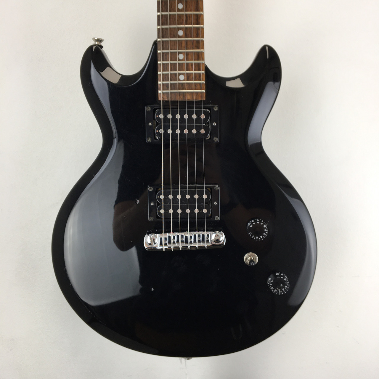 Used Ibanez GIO GAX 50 Double Cut Electric Guitar Black 6-String
