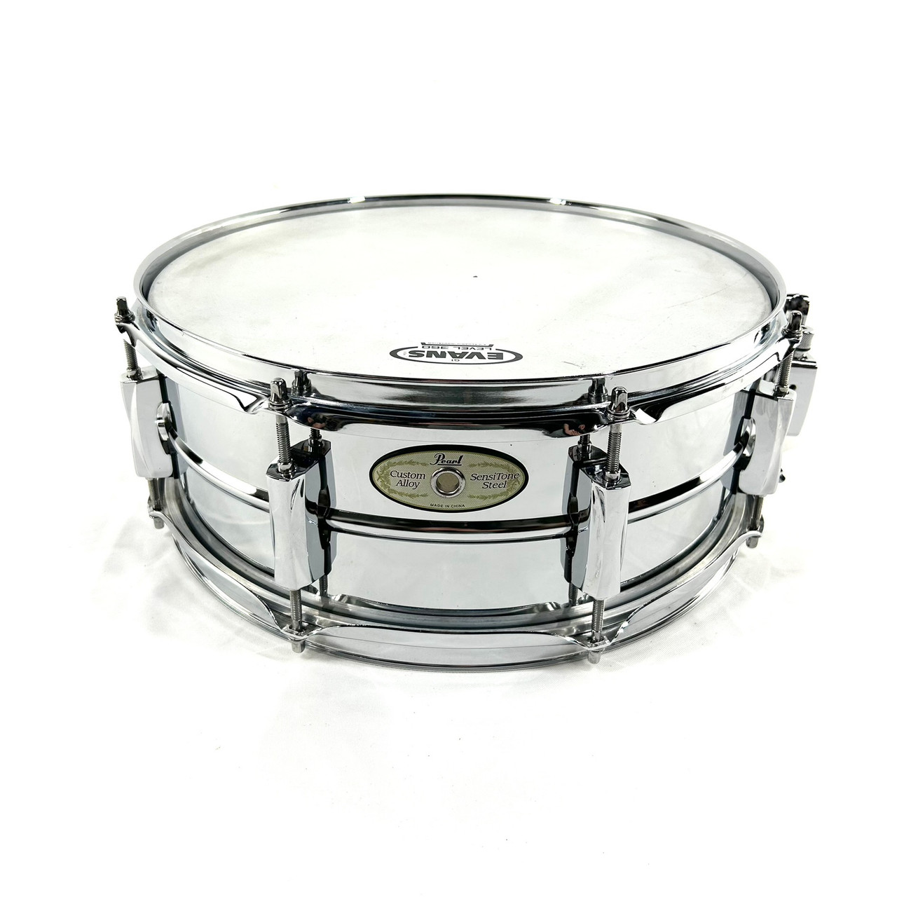 Used Pearl SENSITONE STEEL 14X5.5 Metal Snare Drum 14