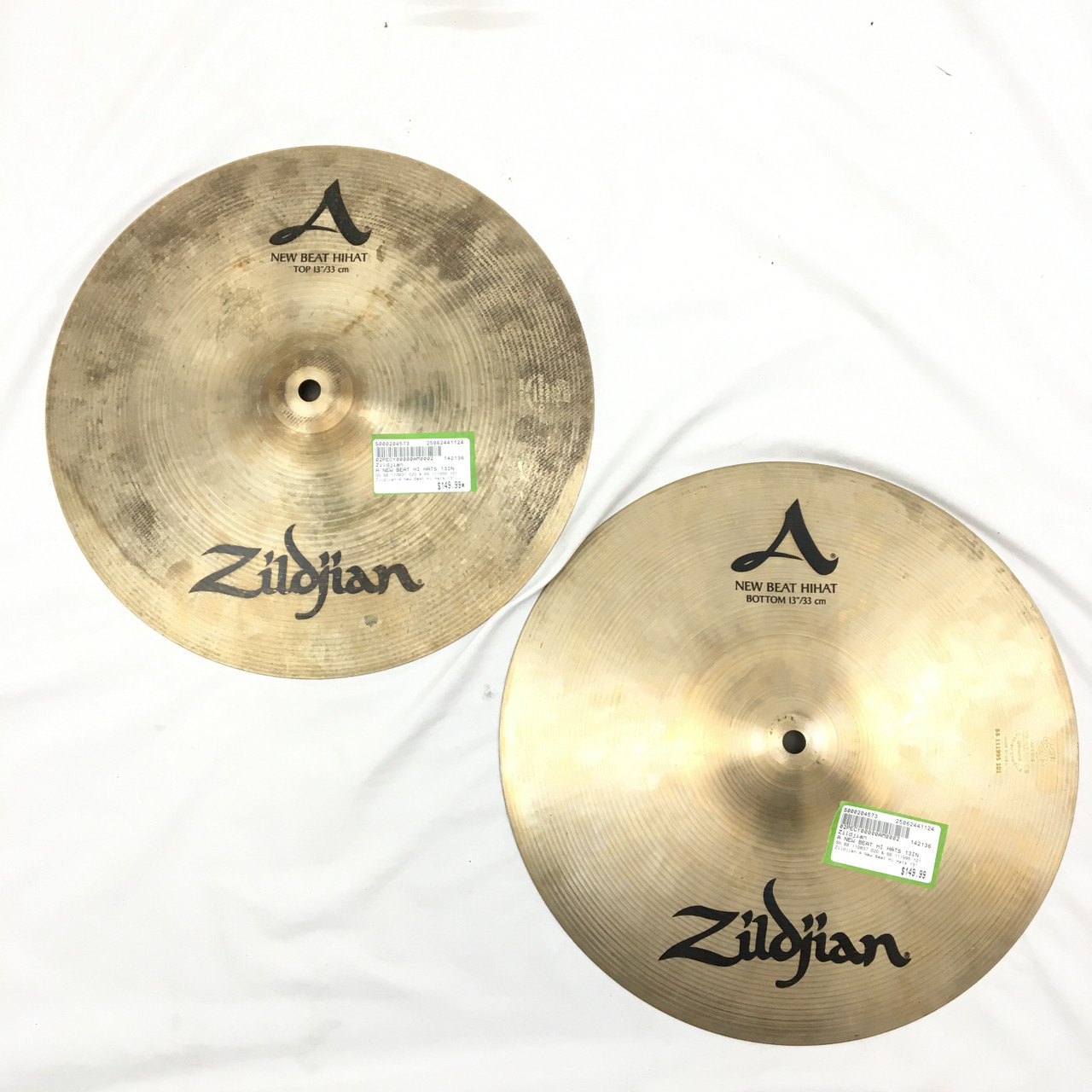 Zildjian A New Beat ハイハット ペア13インチ Zildjian 13 inch A Zildjian New Beat Hi-hat Cymbals | Sweetwater