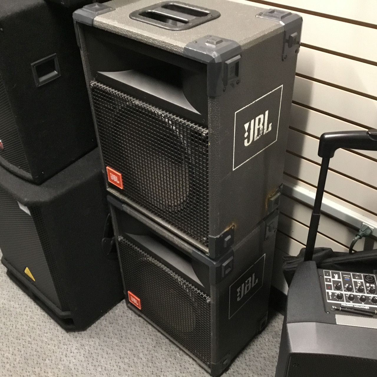 Used JBL G730 TWO WAY - PAIR Passive Full Range Speaker Cabinet