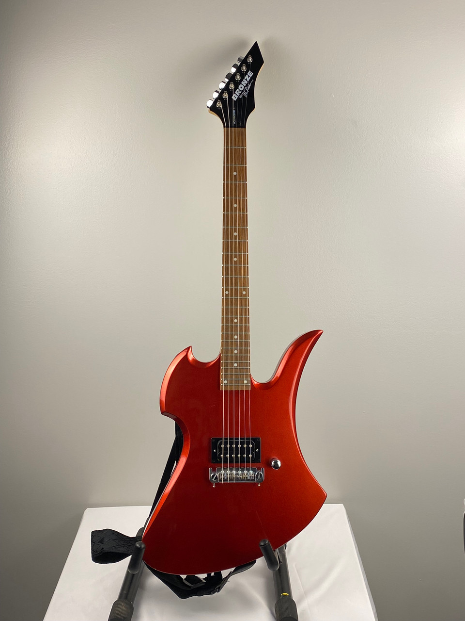 Used BC Rich BRONZE MOCKINGBIRD Pointy Electric Guitar Red 6-String