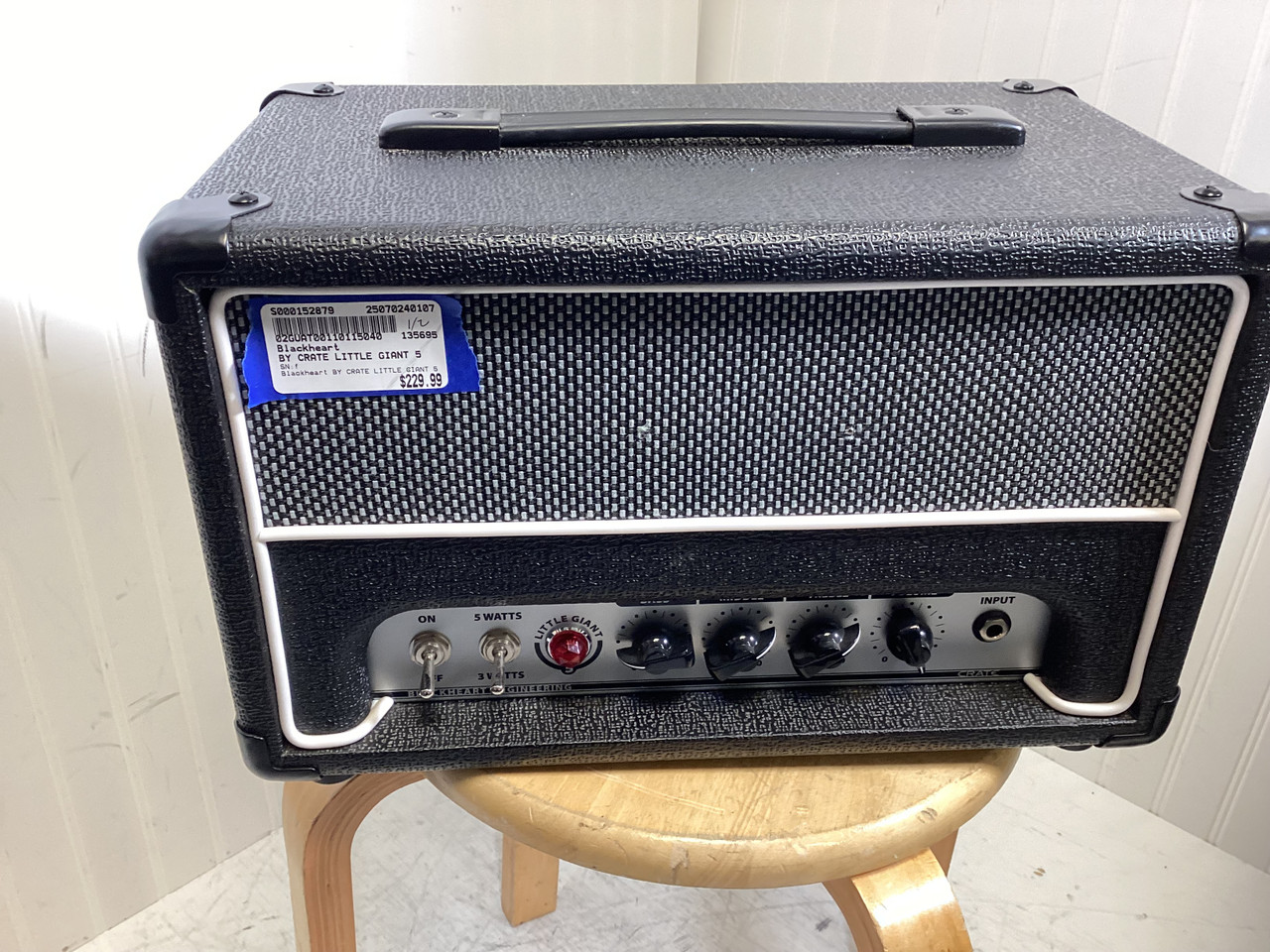 Used Blackheart BY CRATE LITTLE GIANT 5 Tube Guitar Amplifier Head
