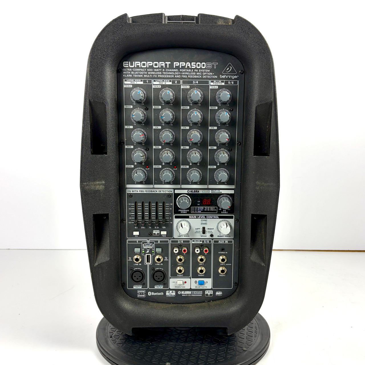 Used Behringer Europort PPA500BT Portable PA System Speaker with