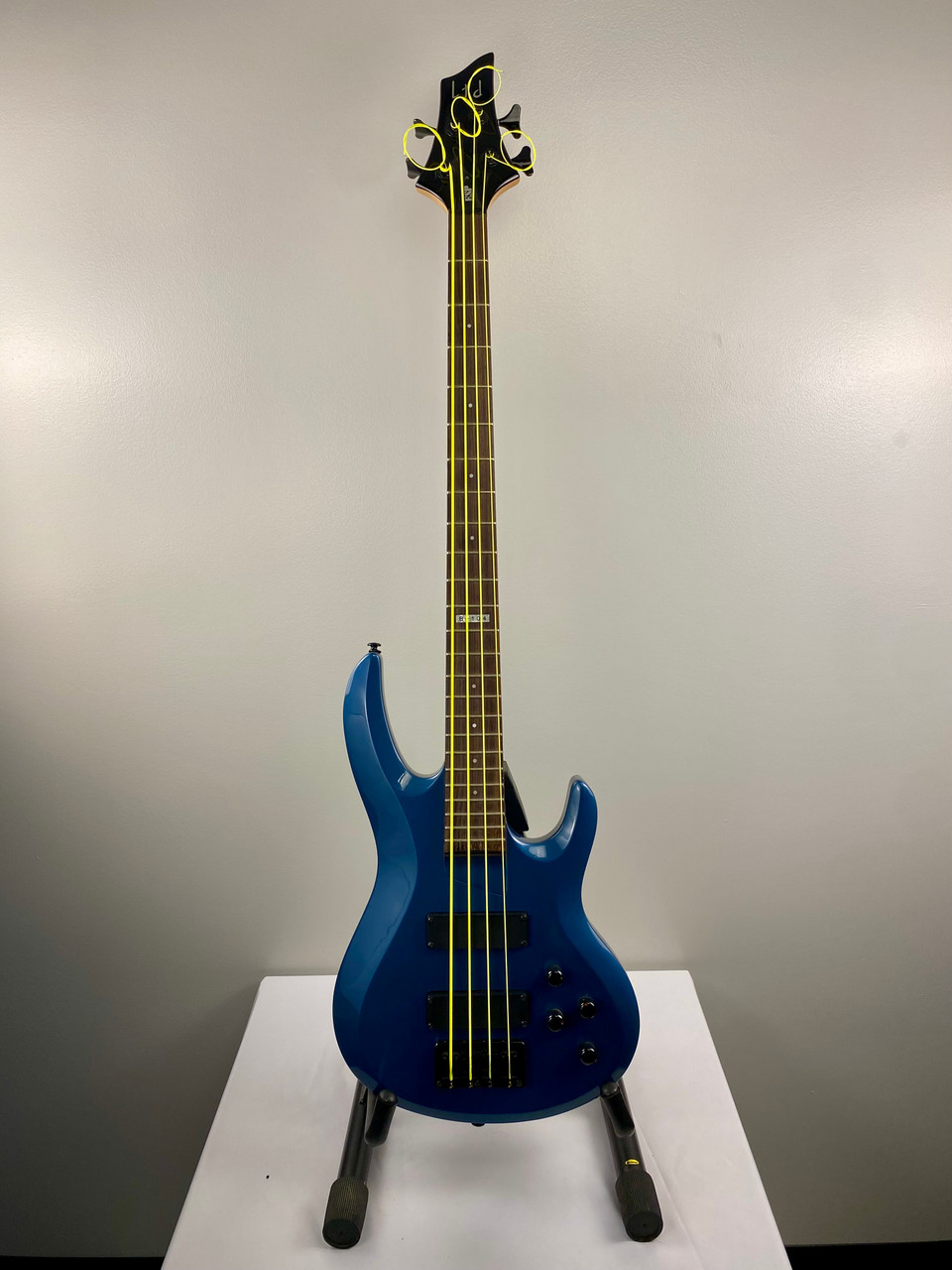 Used ESP B-104 P Type Bass Guitar Blue 4-String