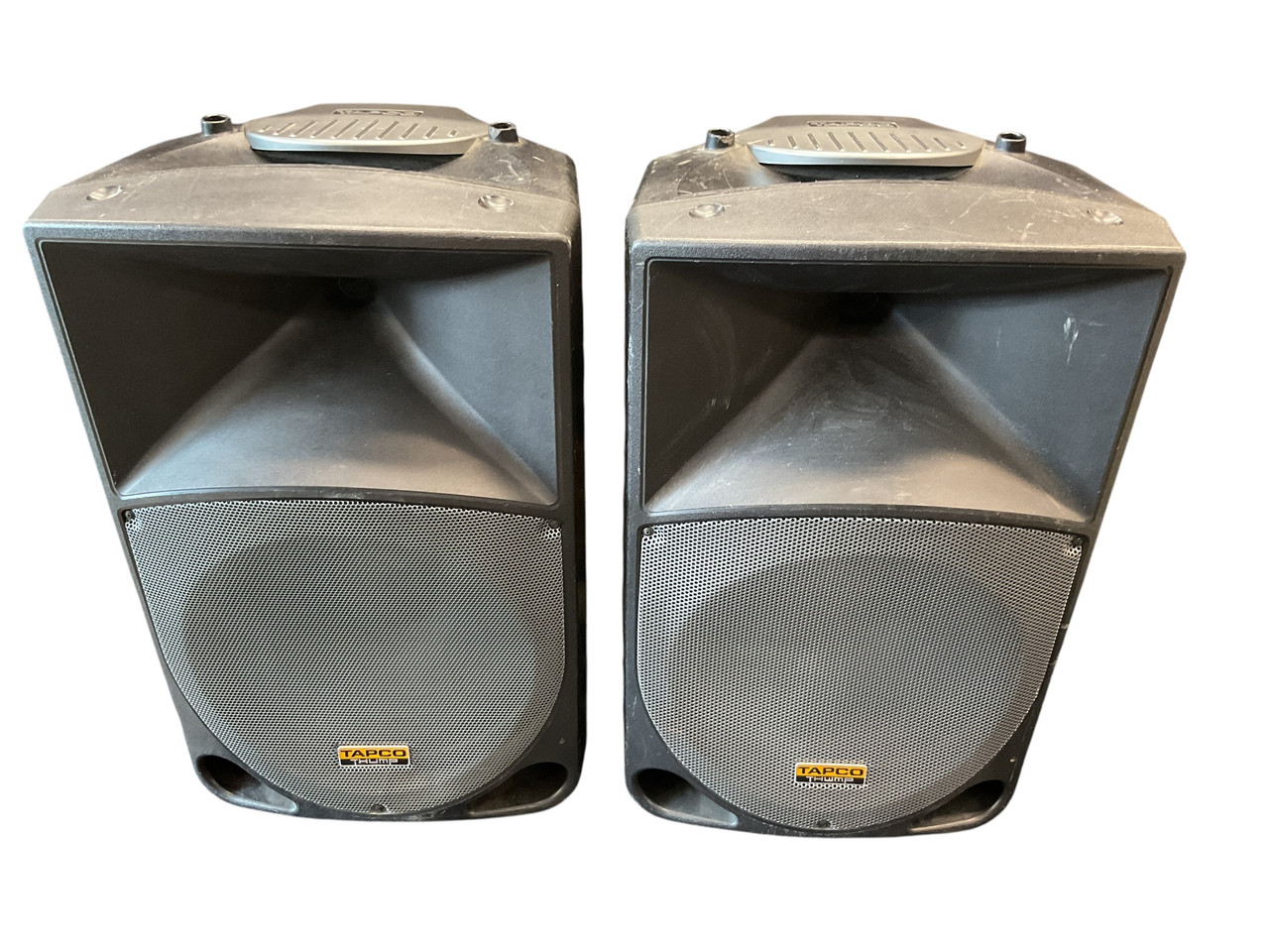 Used Tapco TH-15A PAIR Powered Full Range Speaker Cabinet