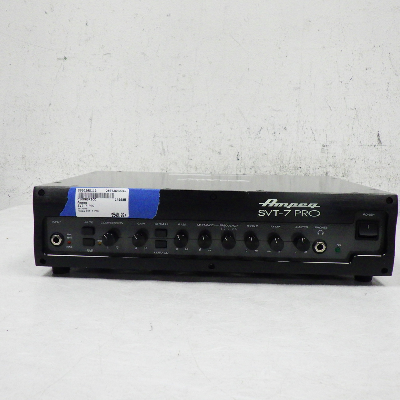 Used Ampeg SVT 7 PRO Rackmount Bass Amplifier Head