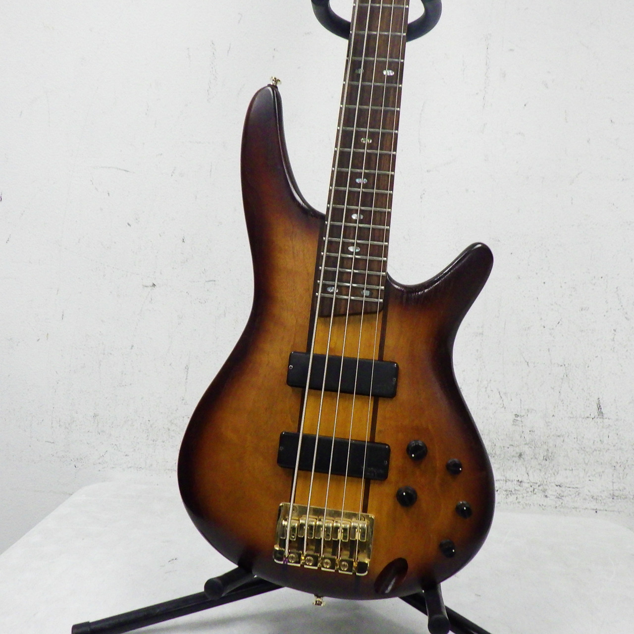 Used Ibanez SR755 5 STRING BASS Bass Guitar Wood 5-String