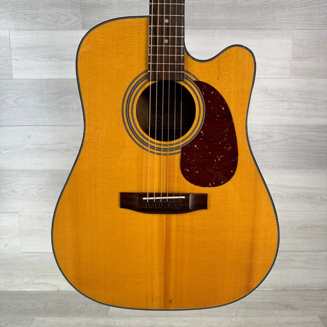Used Sigma Vintage DM-1STCE Acoustic Guitar - Natural - Bridge