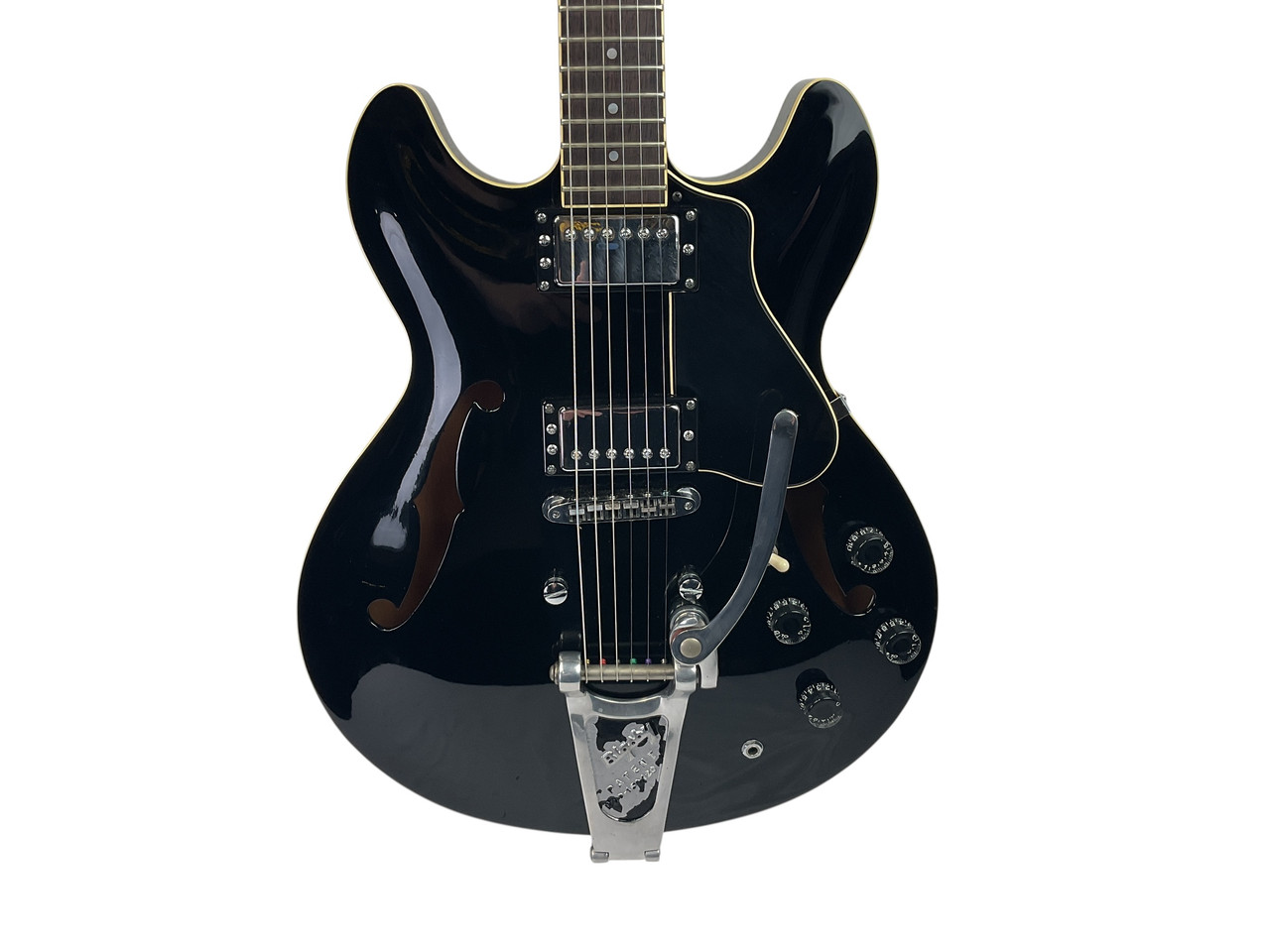 Used Yamaha SA-800 Semi-Hollow Electric Guitar Black 6-String