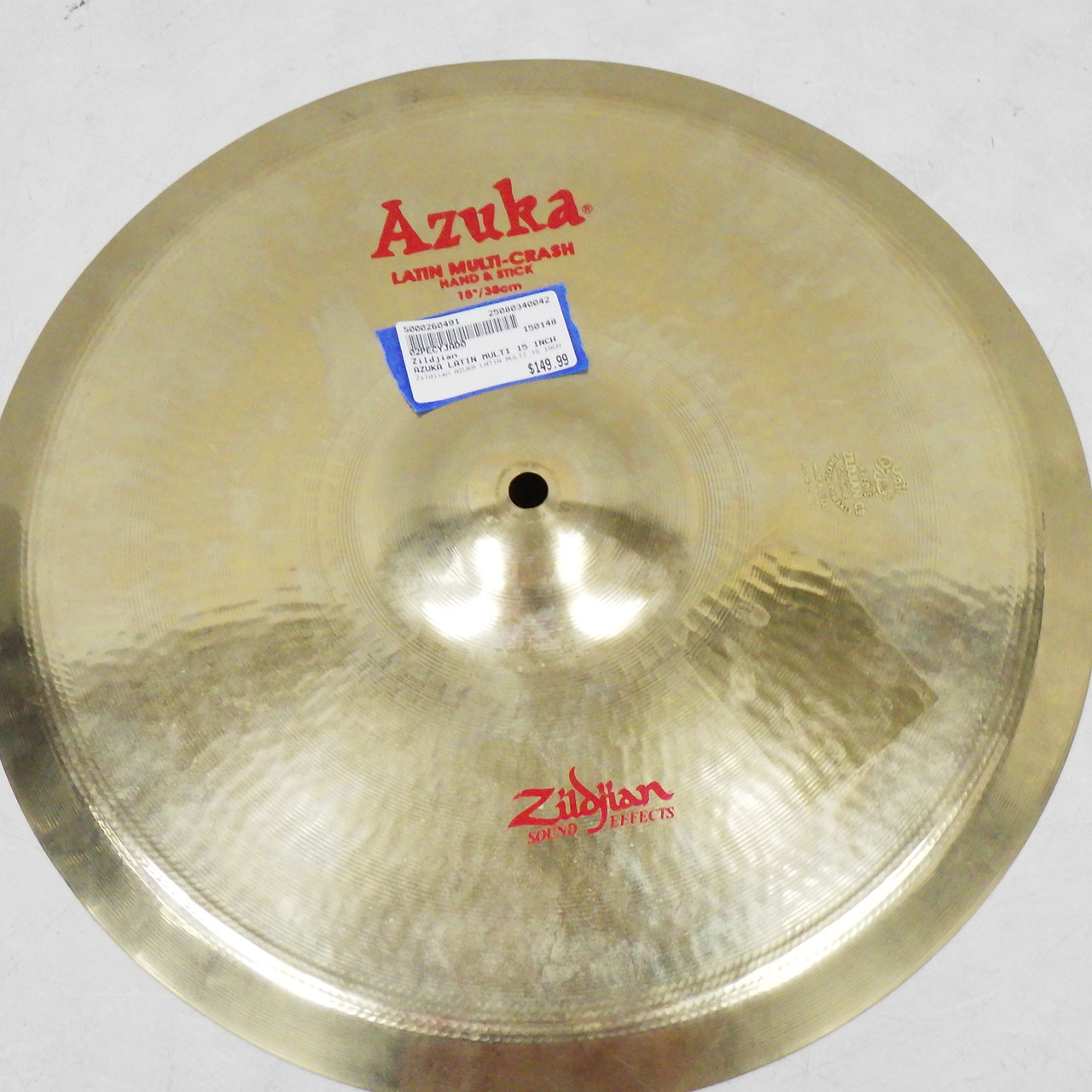 Used Zildjian AZUKA LATIN MULTI 15 INCH Crash Cymbal 15