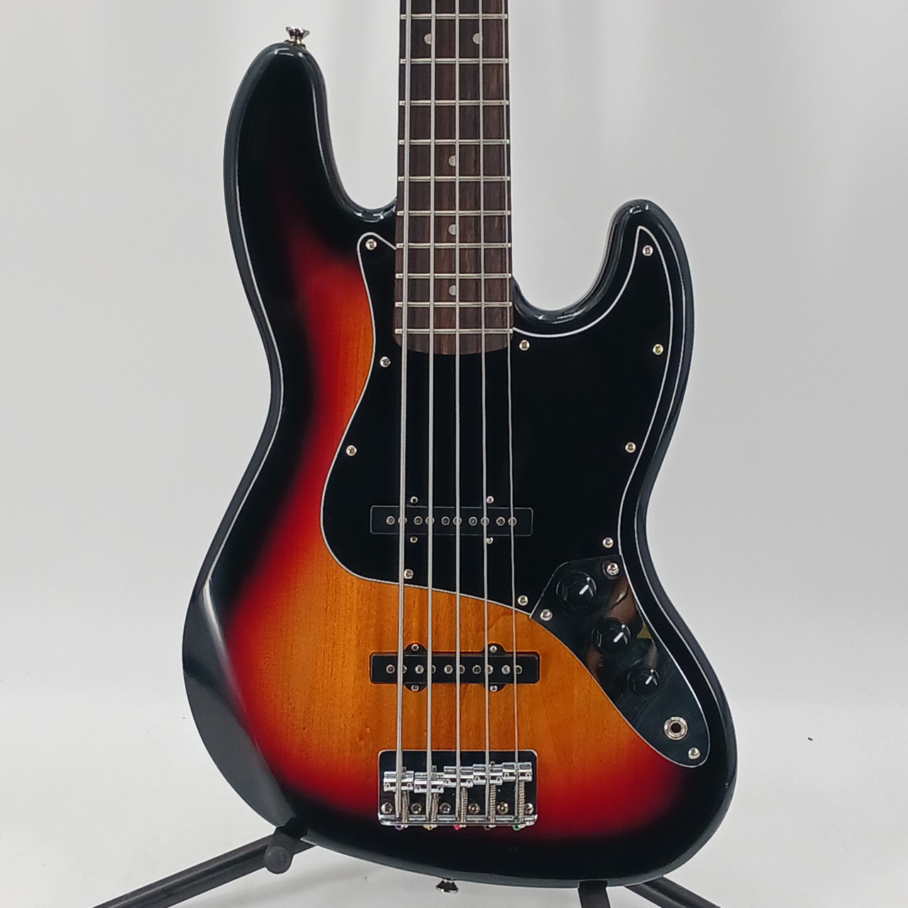 Used Squier JAZZ BASS V TRI BURST J Type Bass Guitar Sunburst 5-String