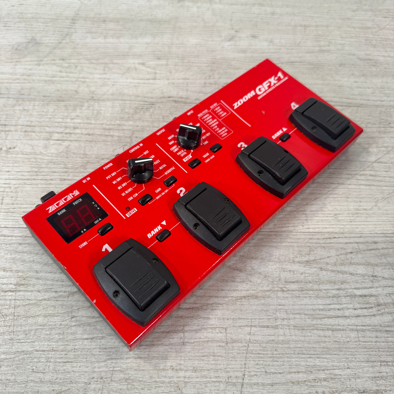 Used Zoom GFX-1 - Guitar Effects Processor - Top Dent - See Photos