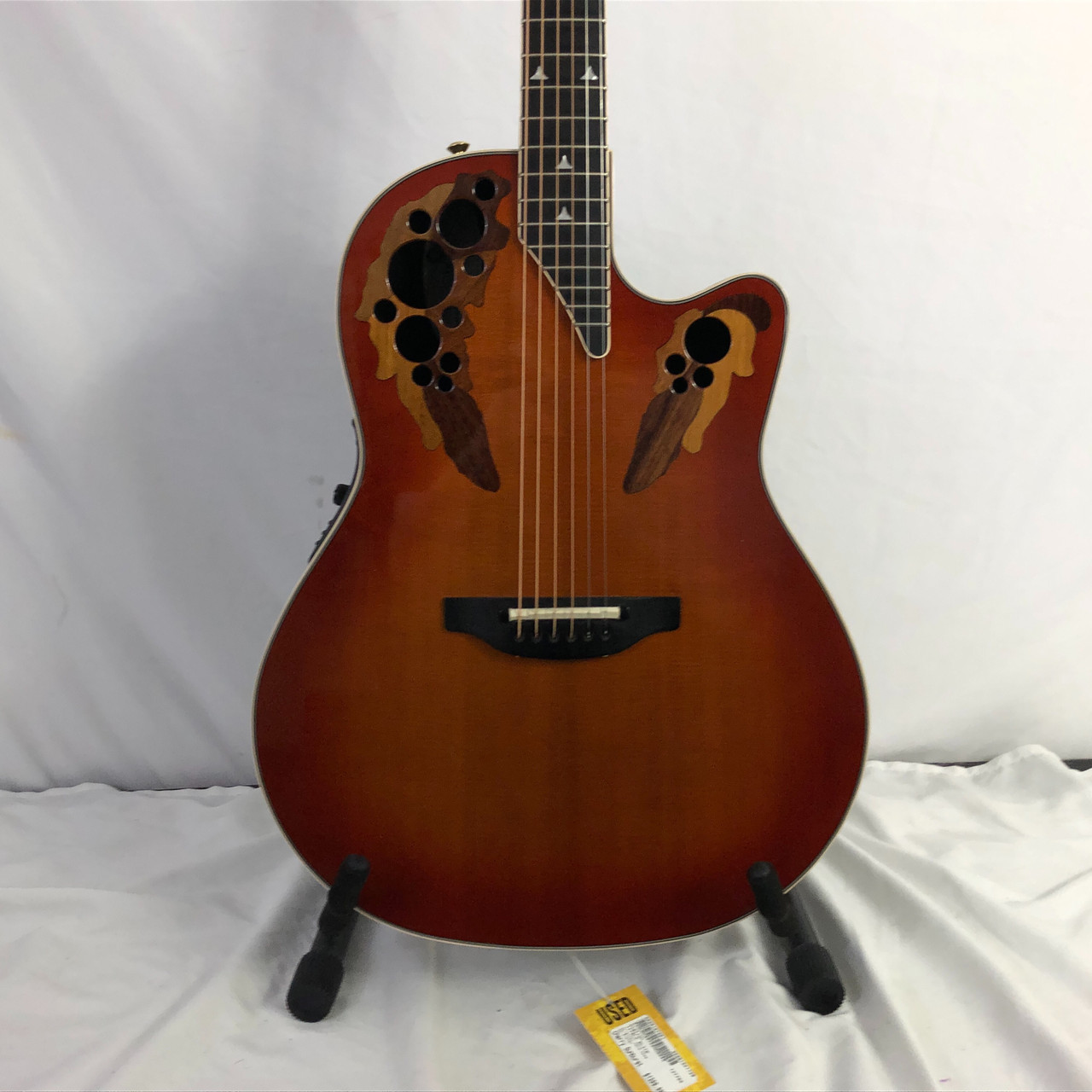 Used Ovation 1778LX ELITE Solid Top Acoustic Guitar Cherry