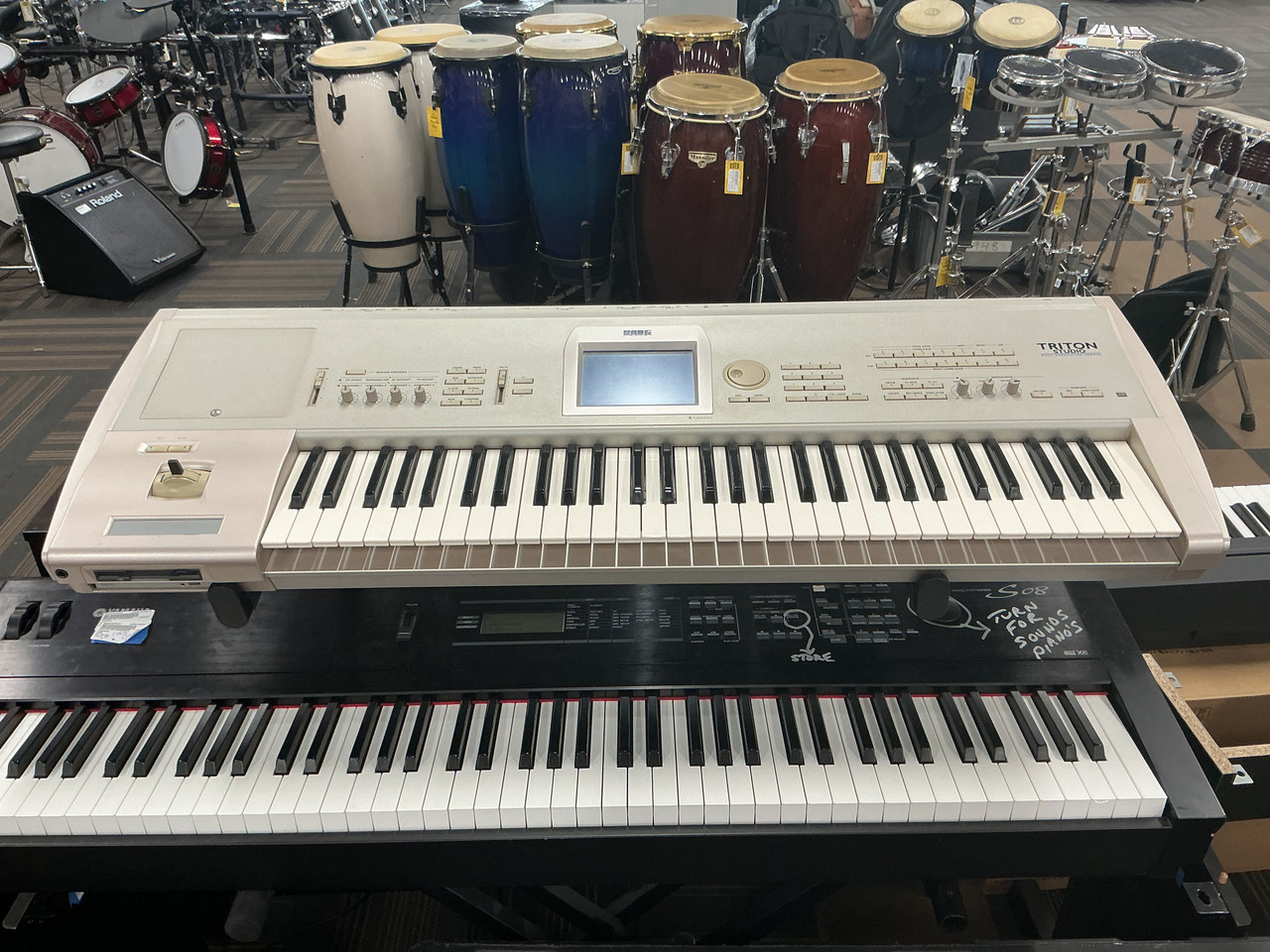 Used Korg TRITON STUDIO 61 61-Key Synthesizer 61-Key