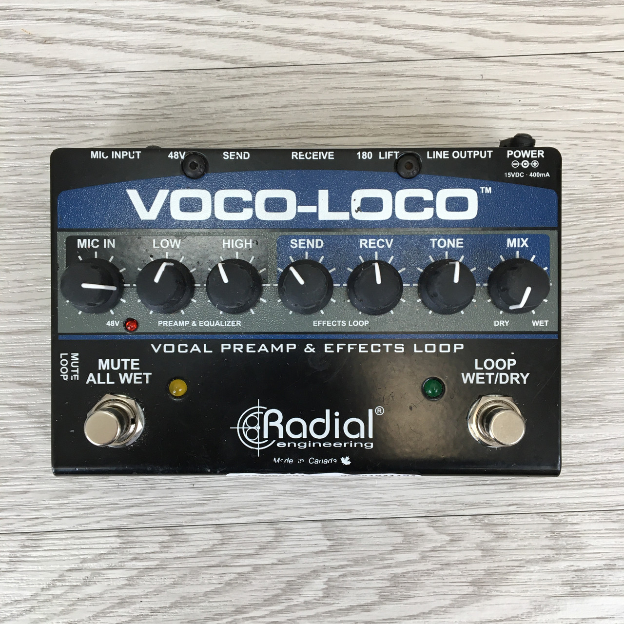 Used Radial VOCO LOCO VOCAL PREAMP Multi Effects