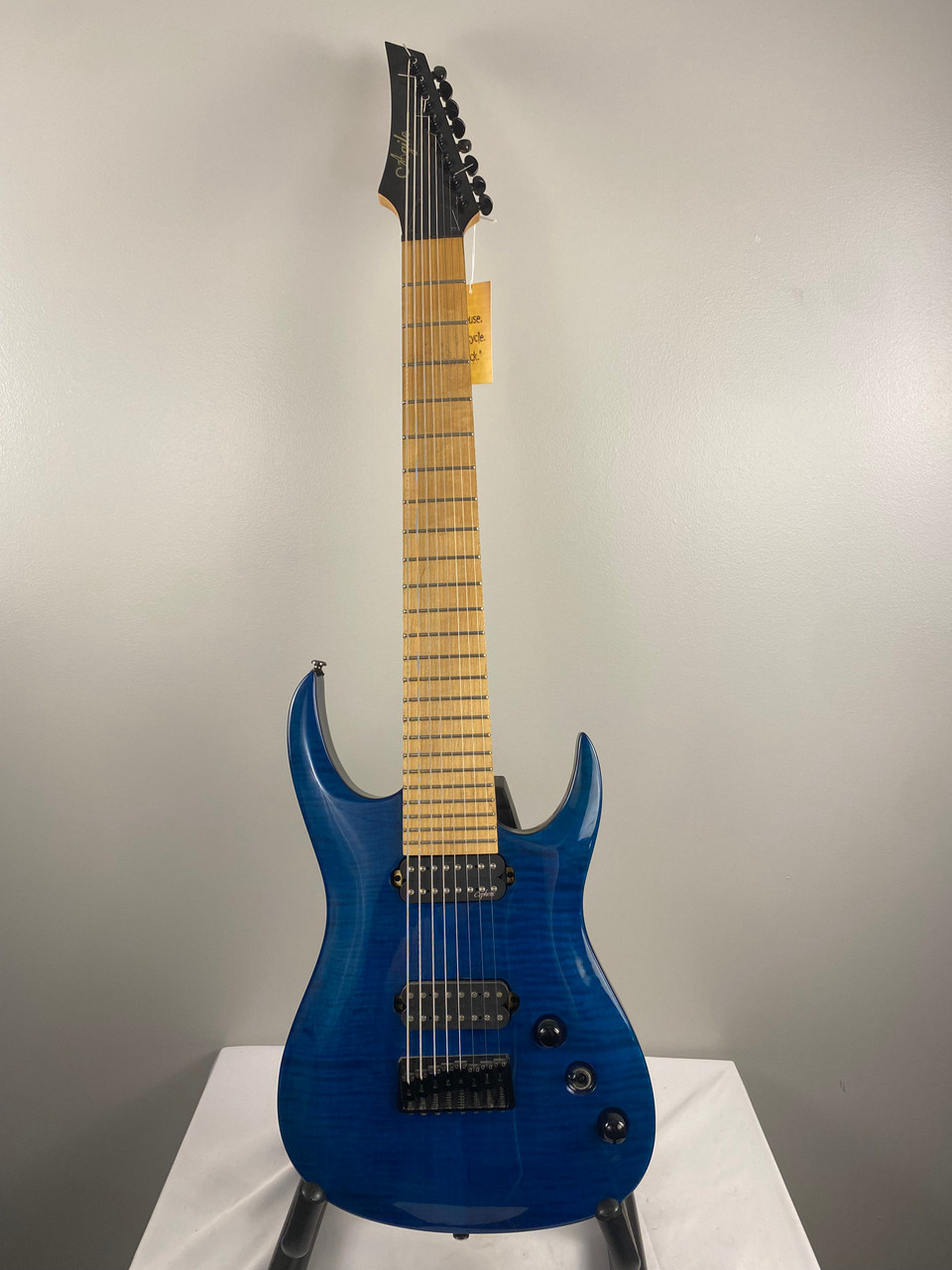 Used Agile SEPTOR 827 8-STRING Super S Electric Guitar Blue 8-String