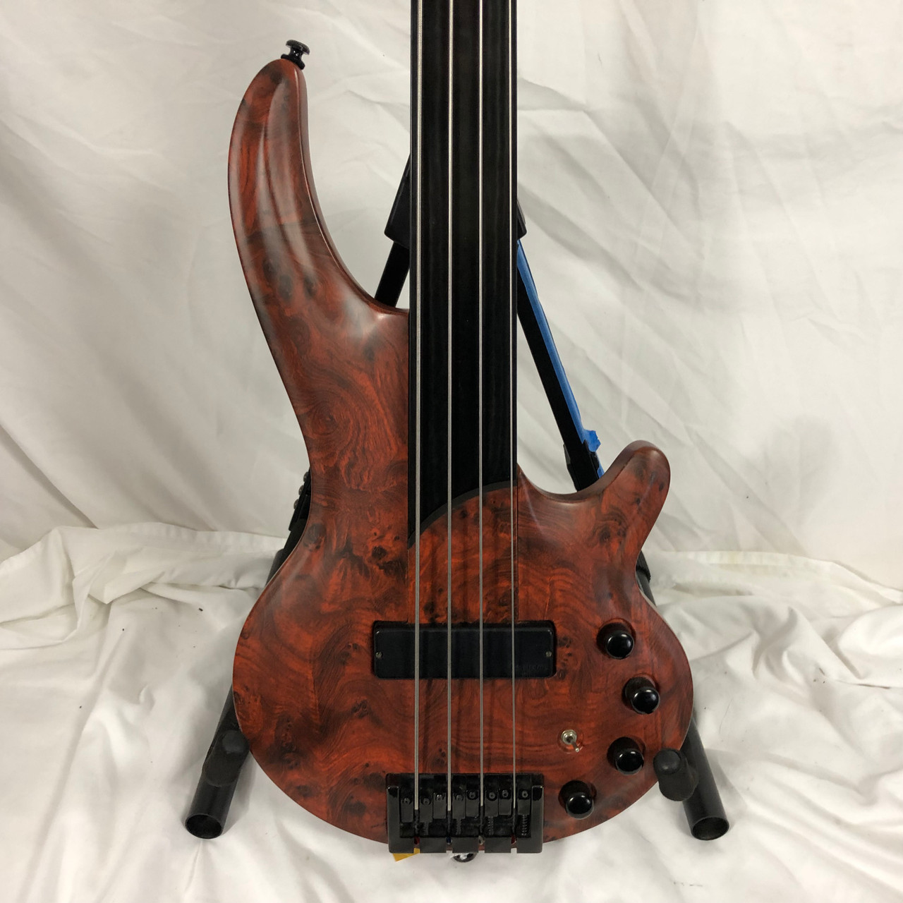 Used Cort CURBOW FRETLESS Bass Guitar Wood 4-String