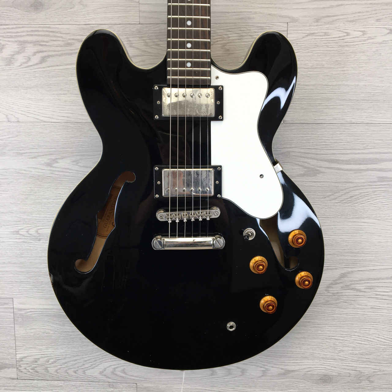 Used Epiphone DOT EBONY --NECK REPAIR Semi-Hollow Electric Guitar