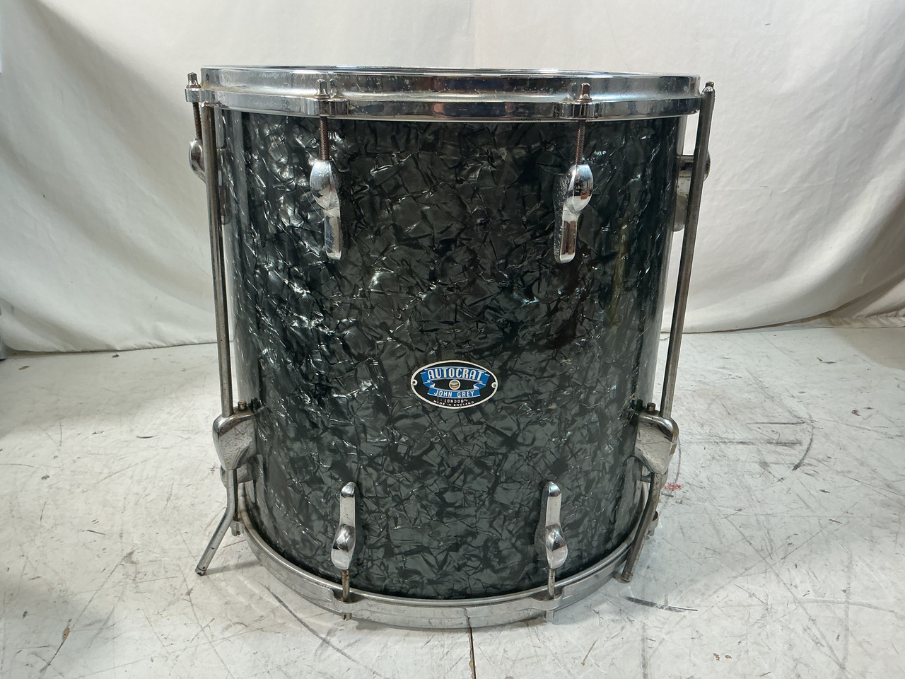 Used AUTOCRAT JOHN GREY 16 IN TOM Vintage Floor Tom Silver Burst 16