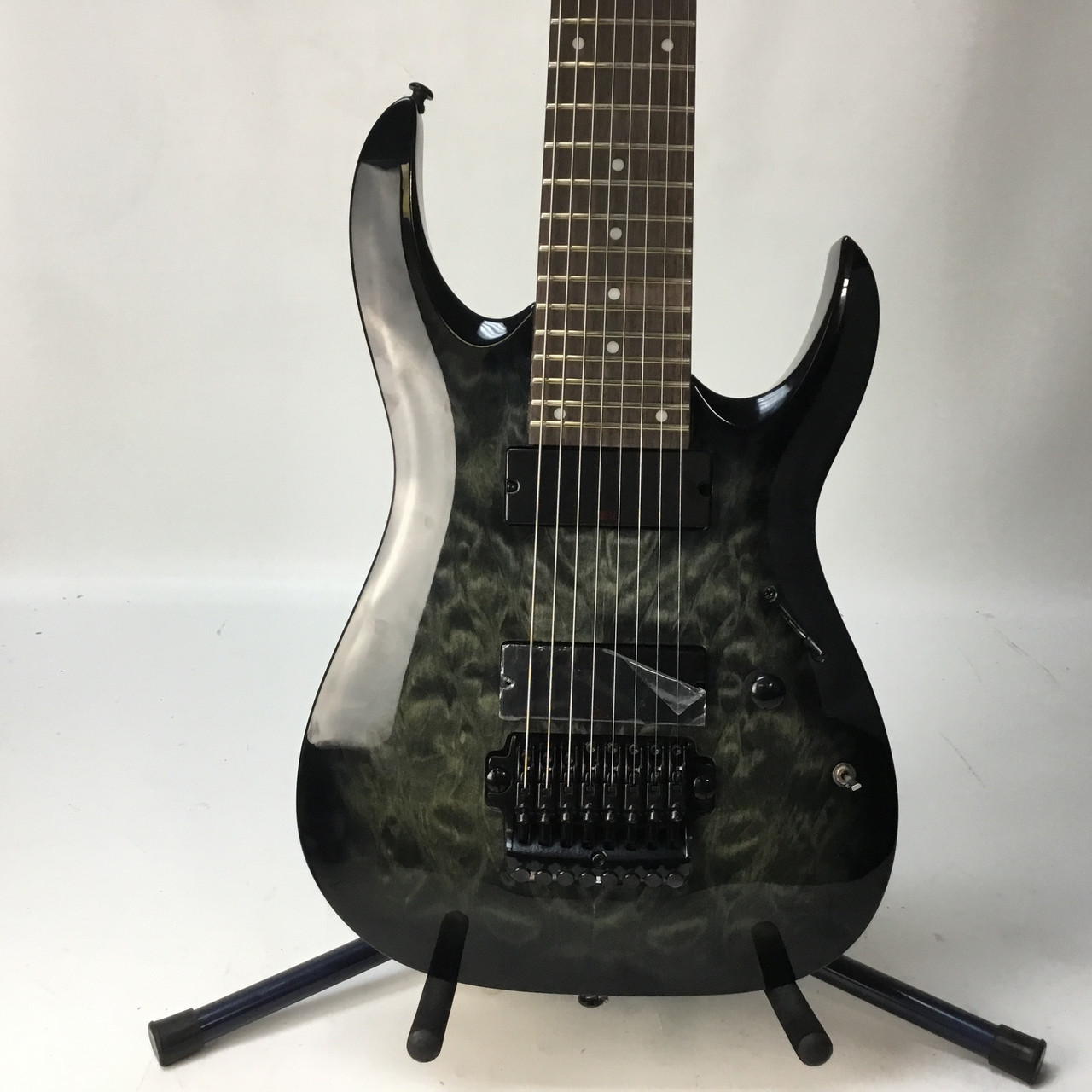 Used Ibanez RGA8QM Super S Electric Guitar Black 8-String