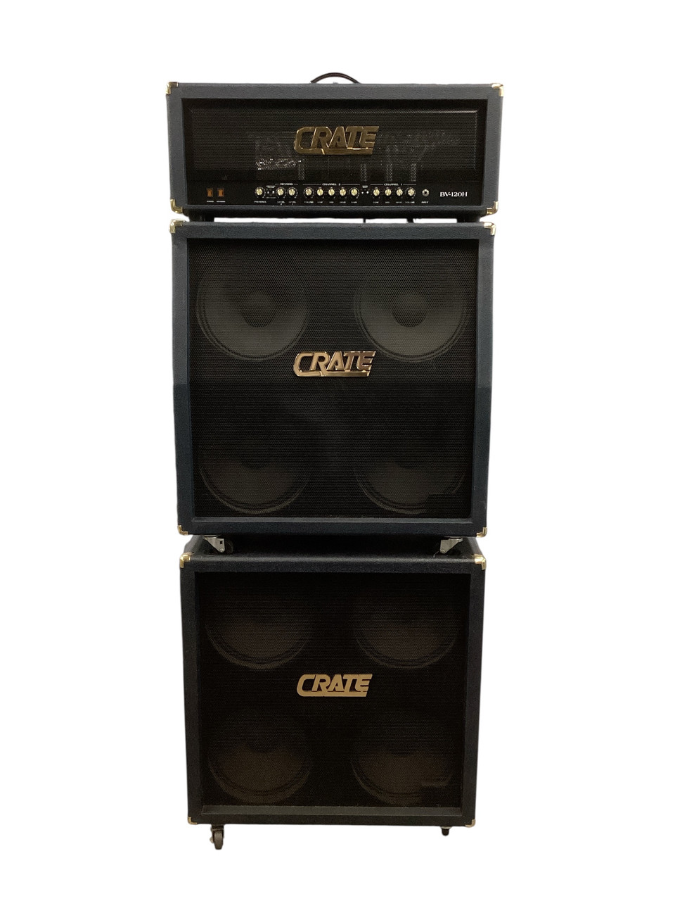 Used Crate BLUE VOODOO BV120 FULL STACK/FTSW Tube Guitar Amplifier