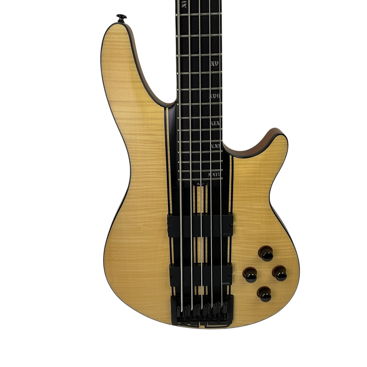 Used Schecter C-5 GT Modern Metal Bass Guitar Natural 5-String