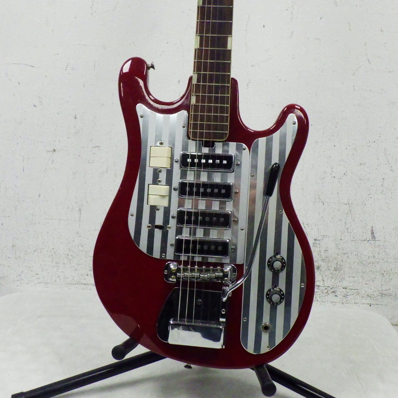Used Teisco WG-4L DEL REY Vintage Offset Dbl Cutaway Guitar Red 6