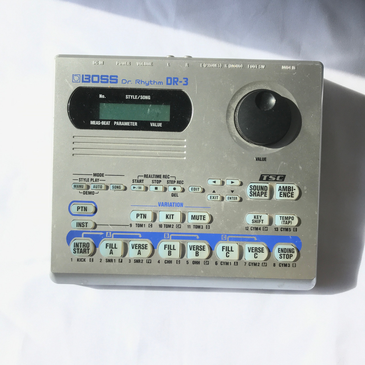 Used Boss DR RHYTHM DR-3 Pad Drum Machine