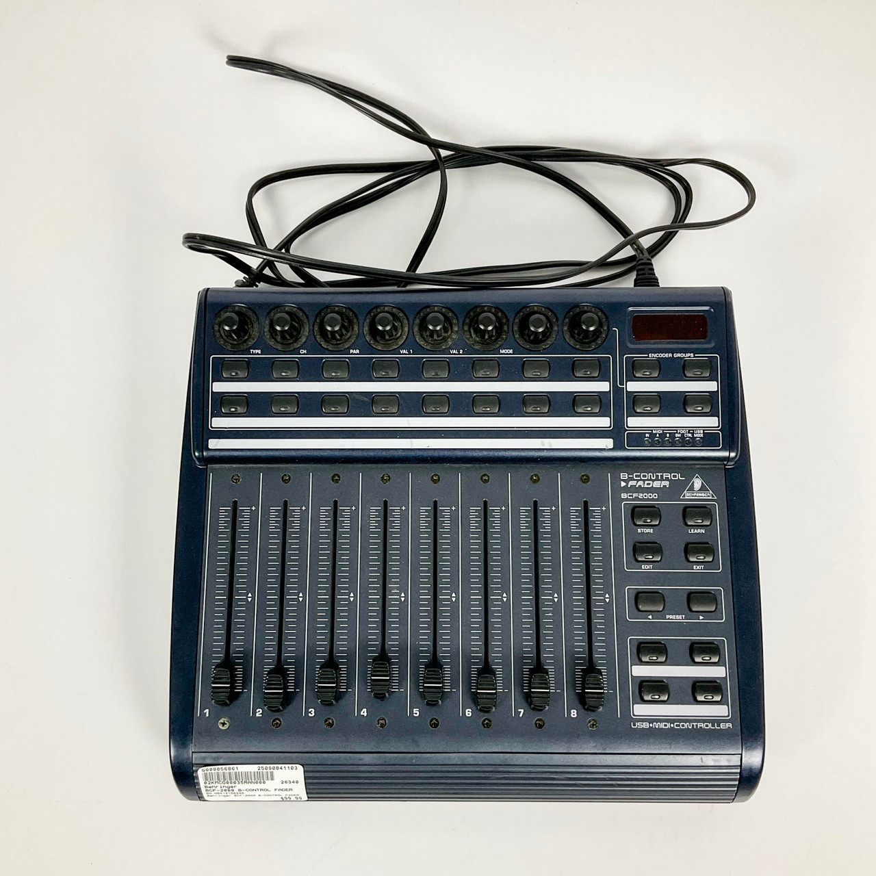 Used Behringer BCF2000 USB/MIDI Controller with 8 Motorized Faders