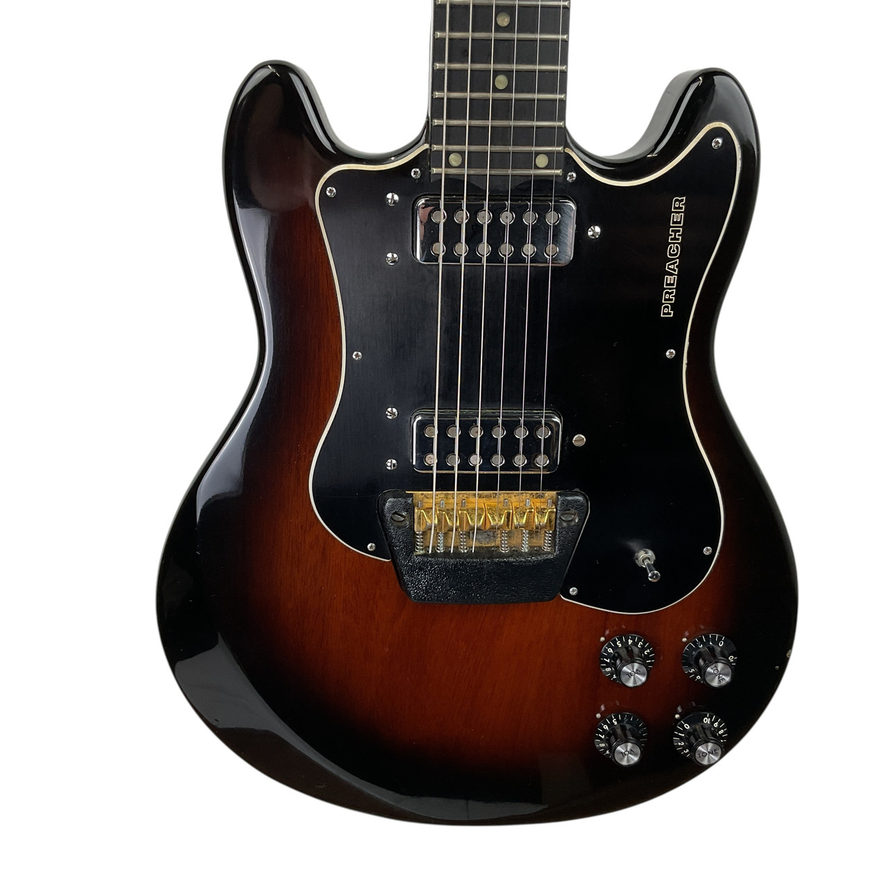 Used Ovation PREACHER Double Cut Electric Guitar Sunburst 6