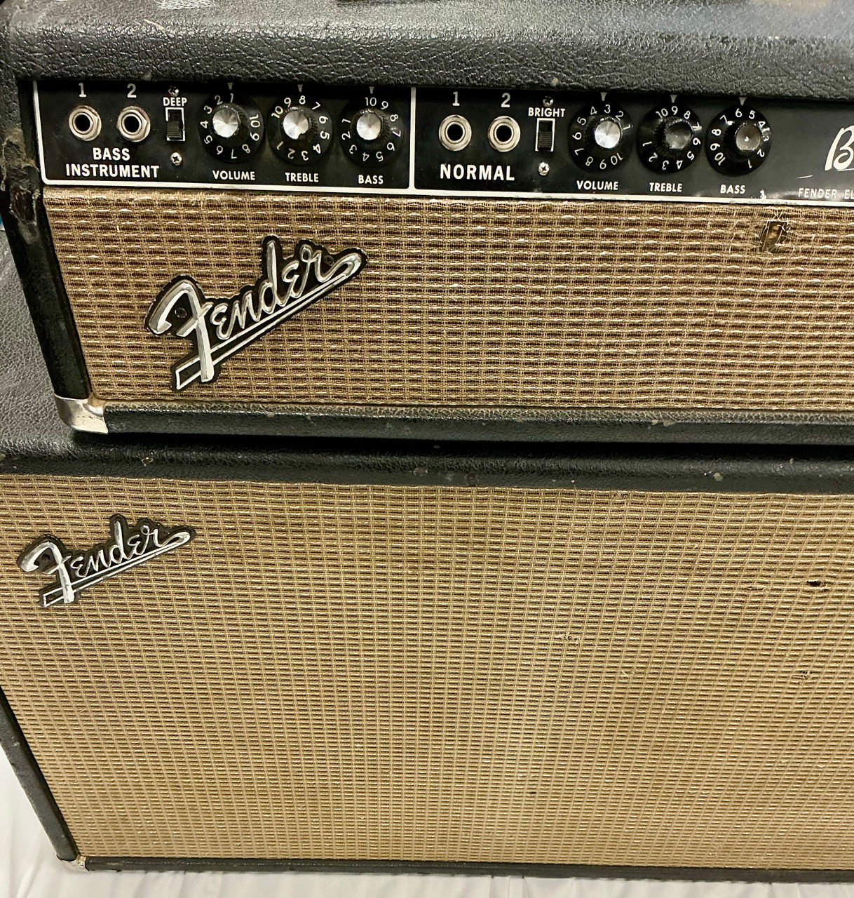 Used Fender 1964 2X12 BASSMAN CABINET Vintage Tube Guitar Combo